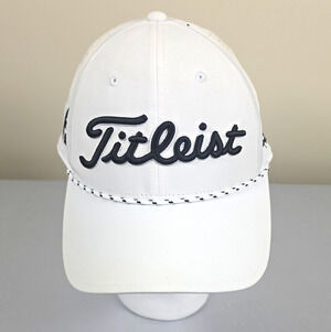 Titleist Pro V1 FJ Adjustable Golf Hat White/Gray Embroidered Logo Cap